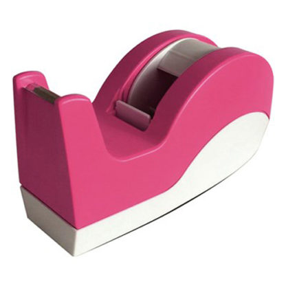 Dixon Tape Dispenser Pink And White Large 66M