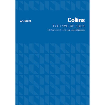 Collins Tax Invoice A5/50DL - No Carbon