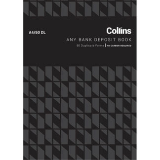 Collins Deposit Book Any Bank A4/50DL - No Carbon