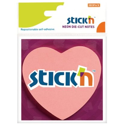 Stick'N Die Cut Notes Heart 70X70mm 50 Sheets