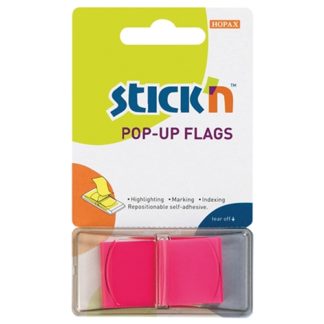 Stick'N Pop Up Flags Pink Neon 45X25mm 50 Sheets