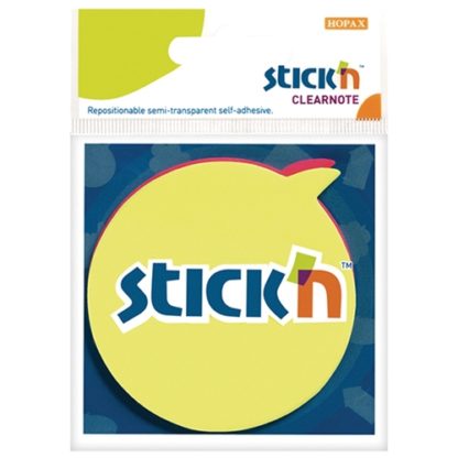 Stickn Clearnote Circle Speech Lemon Magenta 2 Pack 76X76mm 60 Sheets