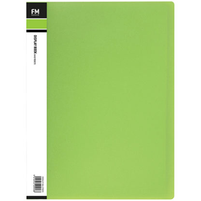 FM Display Book Vivid A4 Lime Green 40 Pocket