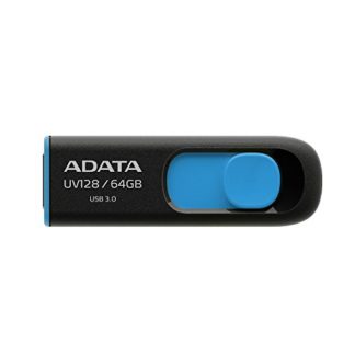 ADATA UV128 Dashdrive Retractable USB 3.0 64GB Blue/Black Flash Drive