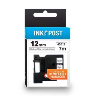 InkPost for Dymo 45013 12mmx7m Black on White