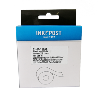InkPost for Dymo 11355/S0722550 19mm x 51mm Black on white