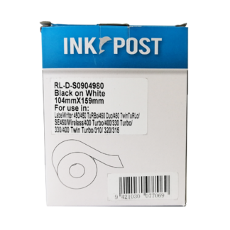 InkPost for Dymo 104mm x 159mm Black on White